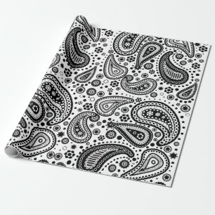 Redo som färgar Paisley mönstrat papper Presentpapper