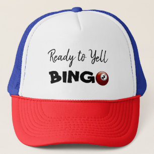 Redo som skriker den lyckliga hatten för BINGO Keps