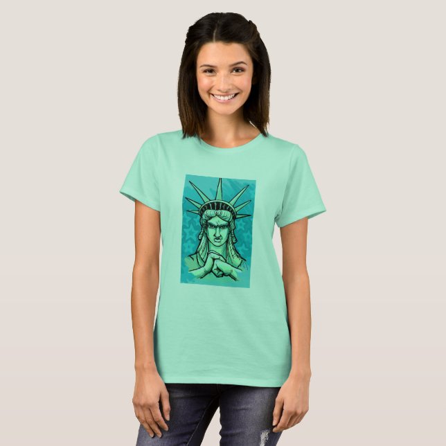 Redo som slår något frihet t-shirt (Hel framsida)