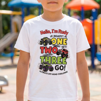 "Redo Start Kör" Monster Truck Barn T-Shirt