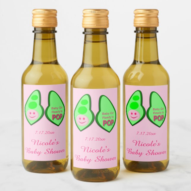 Redo till Anpassningsbarna Pop Flicka Rosa Pea Bab Vinetikett (Flaskor)
