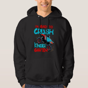 Redo till att krossa Kindergarten Monster Lastbil Hoodie