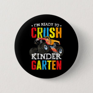 Redo till att krossa Kindergarten Monster Lastbil Knapp