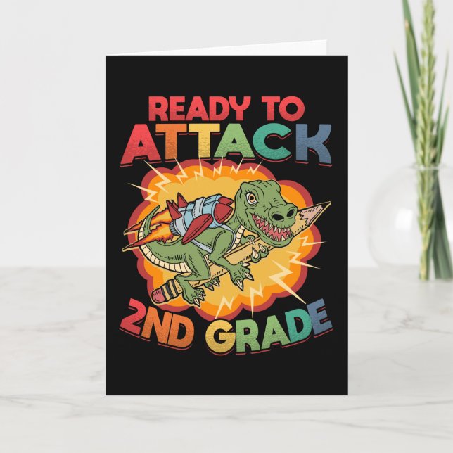Redo till attentat mot andra Klass-dinosaur andra  Kort (Framsida)