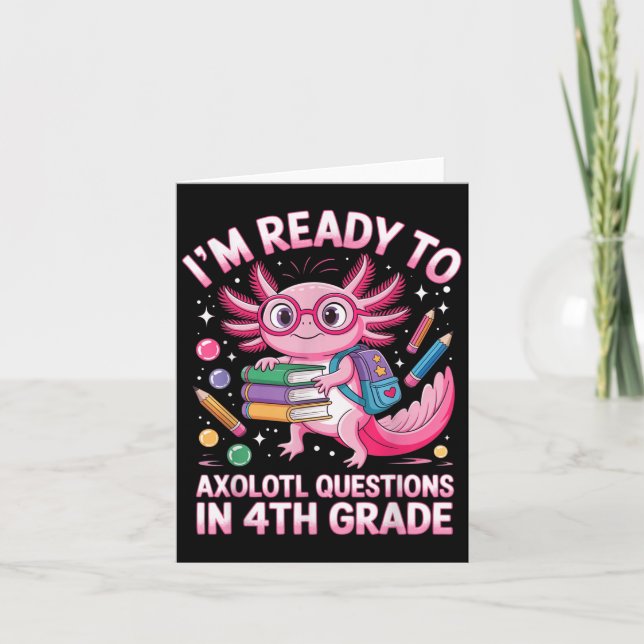 Redo till Axolotl Fråga 4 Klass första dagen fyra Kort (Framsida)