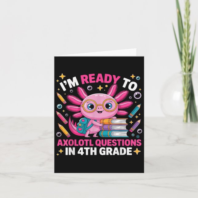 Redo till Axolotl Fråga 4 Klass första dagen fyra Kort (Framsida)