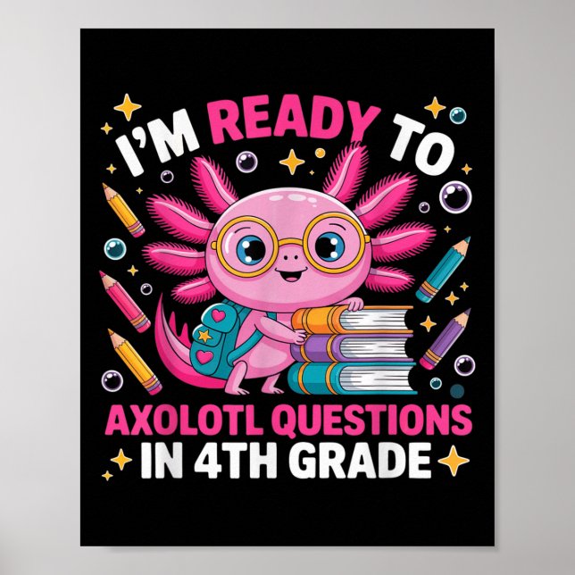 Redo till Axolotl Fråga 4 Klass första dagen fyra Poster (Framsidan)