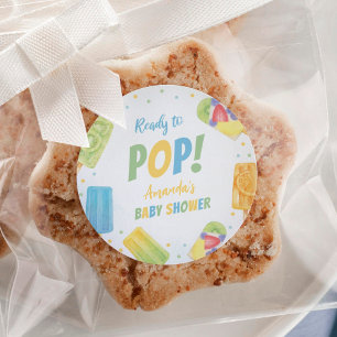 Redo till babyskor Party sommar Runt Klistermärke