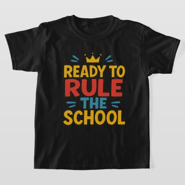Redo till Back to school T-Shi i i skolan T Shirt (Laydown)