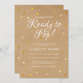 Redo till barnskor för popup/Guld för skrynkling Inbjudningar