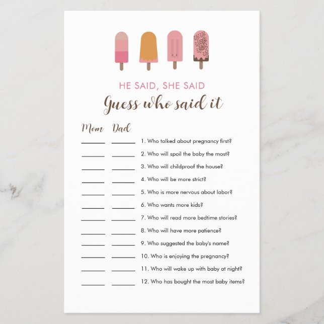 Redo till barnskor Gissa vem som har sagt att det  Flygblad (Framsidan)