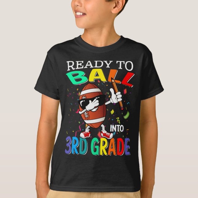 Redo till Boll i tredje Klass-basket T Shirt (Framsida)