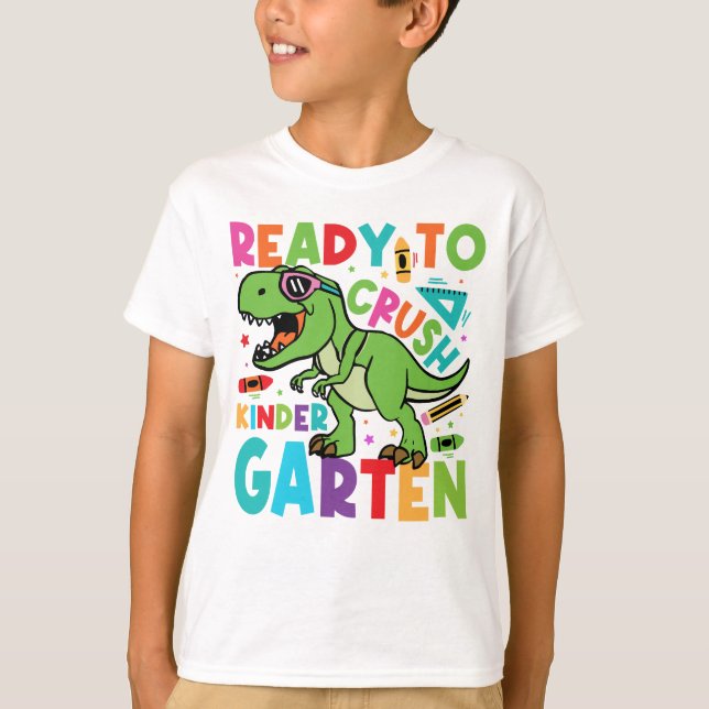 Redo till Chysch Kindergarten School Kids T Shirt (Framsida)