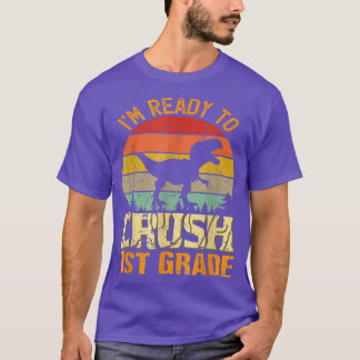 Redo till Crush 1st klass Back to school T-Rex Din T Shirt