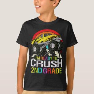 Redo till Crush 2 Klass School Monster lastbil T Shirt