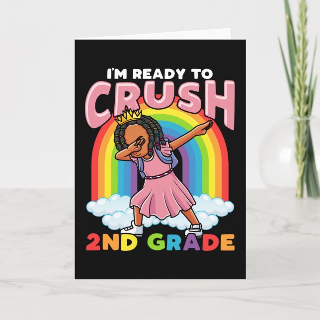 Redo till Crush 2nd Klass Black Girl Andra dagen a Kort (Framsida)