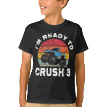 Redo till Crush 3 Monster Lastbil Birthday Tee
