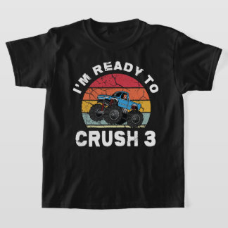 Redo till Crush 3 Monster Lastbil Birthday Tee