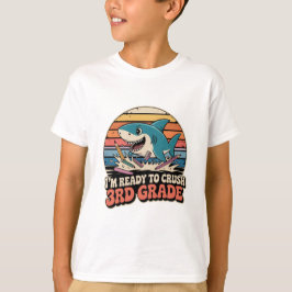 Redo till Crush 3rd Klass Retro Shark Stänk T Shirt