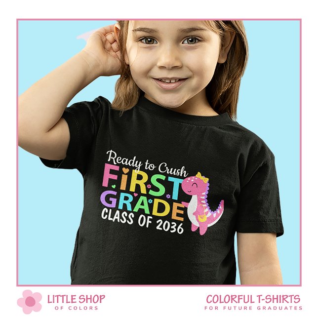 Redo till Crush First Klass Dinosaur T Shirt (Skapare uppladdad)