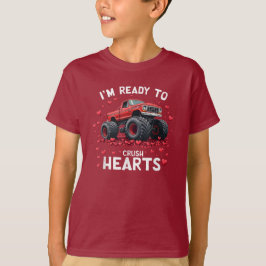 Redo till Crush Hearts Funny Monster Lastbil T Shirt