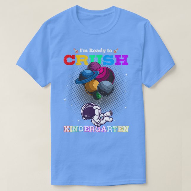 Redo till Crush Kindergarten Cute Astronaut Boys G T Shirt (Design framsida)