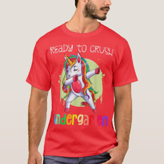 Redo till Crush Kindergarten, Dabbing Unicorn, Bac T Shirt