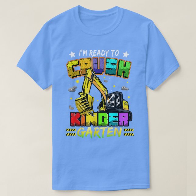 Redo till Crush Kindergarten Funny Construction Ec T Shirt (Design framsida)