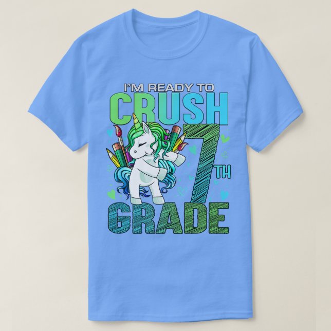 Redo till Crush Sjunde 7:e Back to school T Shirt (Design framsida)