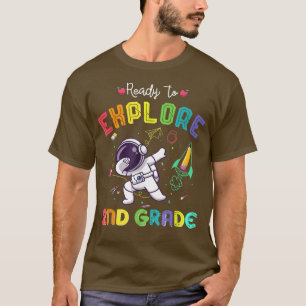 Redo till Eplore 2:a Klass Cute Astronaut Dabbing T Shirt
