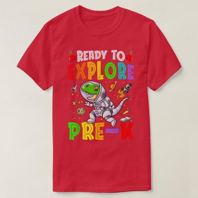 Redo till Eplore Prek Astronaut T re Dinosaur Boys T Shirt (Design framsida)