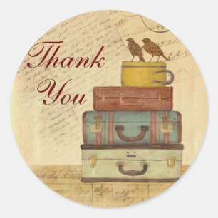 Redo till Fly Love birds Tack-fästpunkt Runt Klistermärke