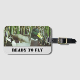 Redo till Fly Mallard Anka Photo Male Bird Bagagebricka