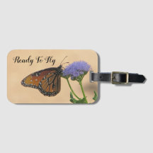 Redo till Fly Monarch vid Lila Flower Butterfly