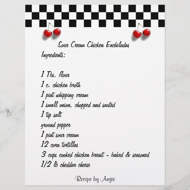 Redo till Go Recipe Sour Cream Chicken Enchiladas (Framsida)