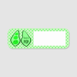 Redo till gravid Grönt av Pop Pea Namnbricka