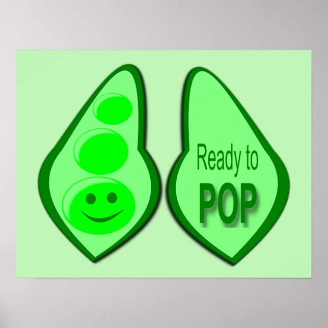 Redo till gravid Grönt av Pop Pea Poster (Framsidan)