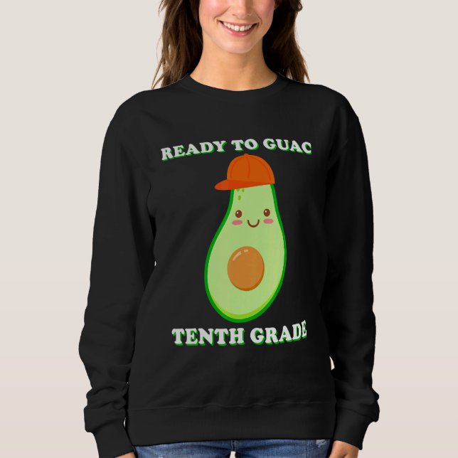 Redo till Guac 10 Klass Avocado T Shirt (Framsida)