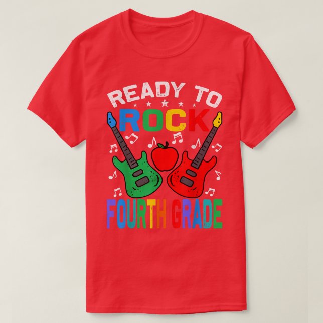 Redo till Guitar Klass fjärde Sten T Shirt (Design framsida)