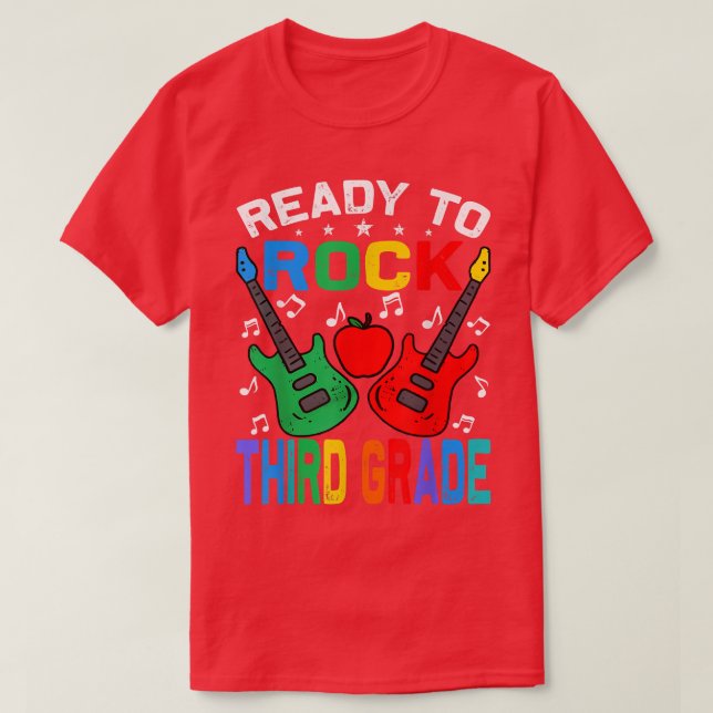 Redo till Guitar vid tredje Klass T Shirt (Design framsida)