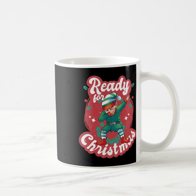 Redo till julklapp Elf Julafton Jultomten Snö Adve Kaffemugg (Höger)