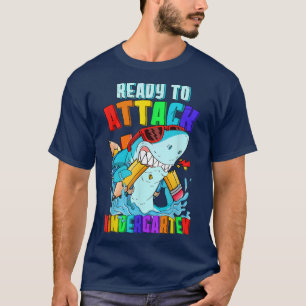 Redo till Kindergarten-skjortan Shark tillbaka til T Shirt