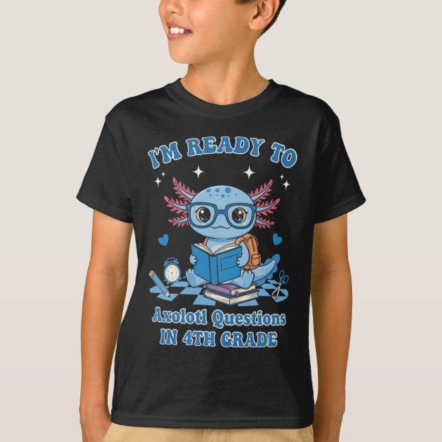 Redo till Klass Axolotl fråga Back to school T Shirt (Framsida)