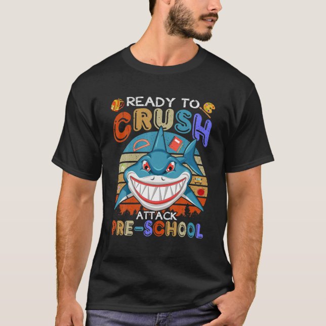 Redo till kraschattack före Back to school T Shirt (Framsida)