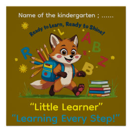 Redo till Lär, Redo till Shine!" - Kindergarten Mo Perfect Poster