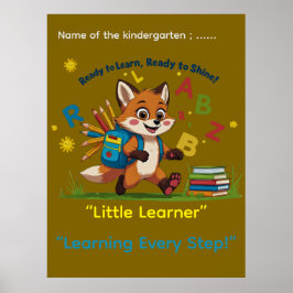 Redo till Lär, Redo till Shine!" - Kindergarten Mo Poster