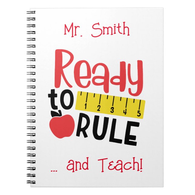 Redo till linjal och äppel anteckningsbok (Framsidan)