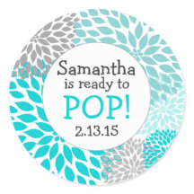 Redo till morsa för popup-babyskor/turkos