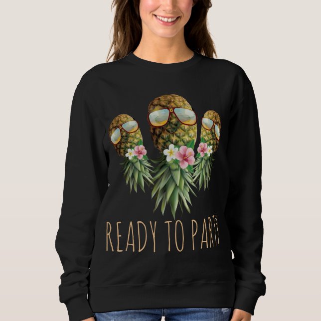 Redo till Party Swinger uppifrån och ned Pineapple T Shirt (Framsida)