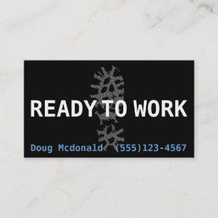 REDO TILL pengarmallen för WORK.Job Search.Earn Visitkort
